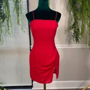 Superdown | Syrus Slit Mini Dress in Cherry